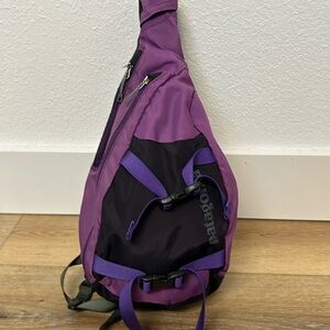 Patagonia Purple and Black Tote Bag